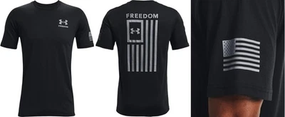 Camiseta manga curta Under Armour 1370810 masculina atlética bandeira da liberdade UA - Imagem 1 de 4