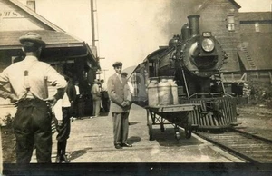 Willows CA California Railroad Depot 1912 RPPC Photo Postcard COPY - Picture 1 of 2