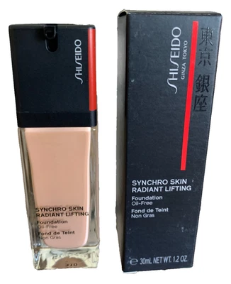 Shiseido Synchro Skin Radiant Lifting SPF30 Foundation 310 Silk Medium Rosy NIB - Image 1 of 4