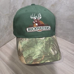 Vintage Buckmasters Mütze/Kappe grün Camouflage verstellbar Einheitsgröße Unisex - Bild 1 von 8