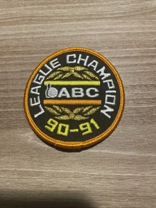 American Bowling Congress 1990-1991 League Champion Patch Sew-On/Iron-On 3" VTG - Picture 1 of 2