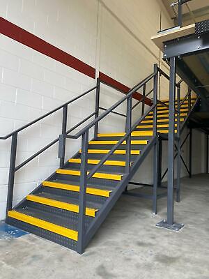 New Mezzanine Floor Staircase Mezz Floor Used Mezz Floor Steel Staircase • 2,569.60£