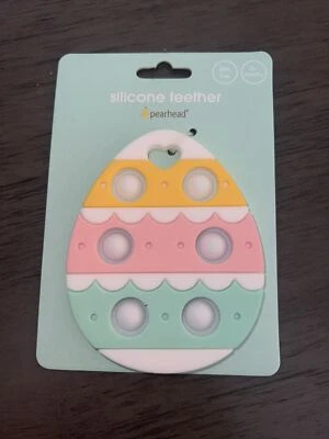 Pearhead Easter Egg Silicone Baby Teether Sensory Popping NEW Baby 0 3 6 9 12 M - Image 1 of 3
