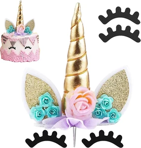 Unicorn Cake Topper Unicorn Birthday Party Supplies Unicorn Birthday Decorations - Picture 1 of 7