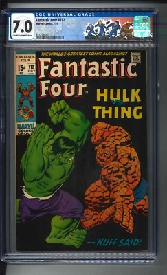 Fantastic Four #112 (1971) CGC 7.0 CREAM to OFF-WHITE pages with CUSTOM F4 Label - Image 1 of 2
