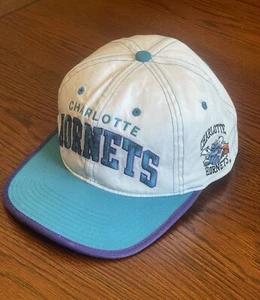 Vtg Rare NBA Charlotte Hornets Starter White 90s Snapback Hat Cap Clean ๐ ๐ - Picture 1 of 9