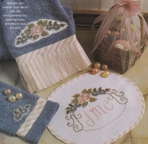 PERSONAL TOUCH MONOGRAM Cross-Stitch (Single Pattern From Magazine) Flowers - Picture 1 of 2