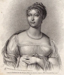 Portrait "Erzherzogin Marie-Louise von Österreich" Punktierstich 1815 by Blood - Bild 1 von 2