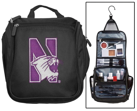 Northwestern Toiletry Bag NU Wildcats Shaving Kit -Travel Cosmetic Bag Dopp Kit Cover