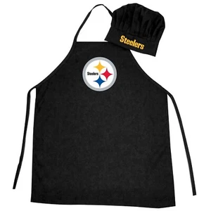 Juego de gorra y delantal de chef NFL Pittsburgh Steelers, negro - Imagen 1 de 1