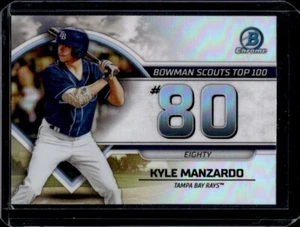 Kyle Manzardo 2023 Bowman Chrome - Scouts Top 100 - Tampa Bay Rays - Picture 1 of 2