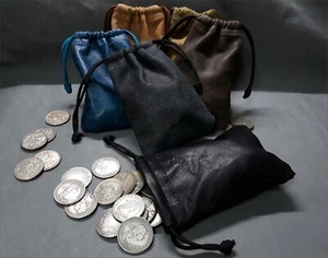 MONEDA DE CUERO GENUINO/BOLSAS DE DADOS HECHAS A MANO EN EE. UU. 5X7 PULGADAS - Imagen 1 de 3