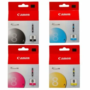 4 Genuine Canon CLI-8 Ink Cartridges Set for Pixma iX4000 iX5000 MP500 MP510 - Picture 1 of 2