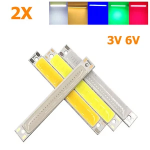 2X 60*8mm 3W COB LED Chips Source Board On Lighting Bulb Module 3V Full Parts - Picture 1 of 15