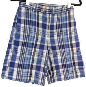 Chaps plaid boys 10 chino short multicolor 27/9 preowned - Picture 1 of 5