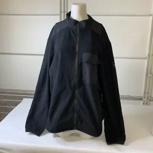 ALO YOGA Polar Fleece Ridge Full Zip Jacket Men's Size M Black - Picture 1 of 6