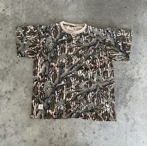 Vintage Carhartt Camo T-Shirt Mens Size Large L Single Stitch Mossy Oak Hunting