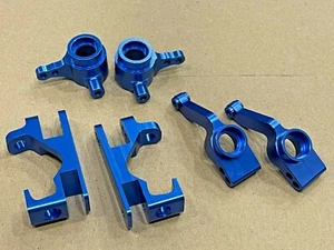Juego de buje delantero C + portador + buje trasero de aluminio para Traxxas 1/10 Rustler 4x4 VXL azul - Imagen 1 de 3
