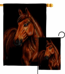 Horse Garden Flag Animals Barnyard Animal Decorative Gift Yard House Banner - Picture 1 of 19