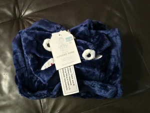Shark Critter Robe Navy Blue Small 2t - 3t Pottery Barn Kids - Picture 1 of 14