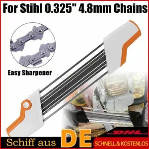 2 in1 Schärfgerät Kettensäge Kettenschärfer 4.8mm Schärfen für STIHL 0.325 "Kett - Bild 1 von 12