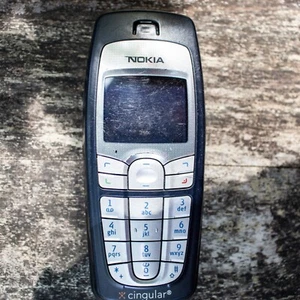 Vintage NOKIA Cingular Model 6010 SilverAqua Niebieski Odblokowany telefon komórkowy - Zdjęcie 1 z 11