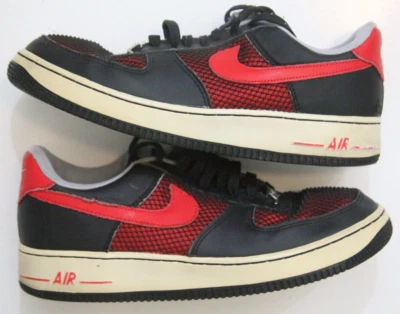 Nike Air Force 1 Low Negro Rojo Universitario y Gris 488298-062 Hombres Zapatos 8.5 P265 Foto 1 de 4