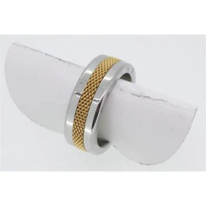 Bering Arctic Symphony Damen Ring Edelstahl silber Gr.59 Innenring gold Santiago - Picture 1 of 1