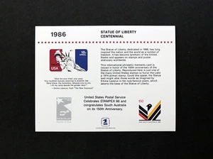 USPS PS62A Souvenir Card With Stampex Overprint - Picture 1 of 1