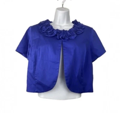 Винтажный женский открытый топ 80-х Danny & Nicole размер 18 коттеджкор кокетка с цветочным рисунком - Изображение 1 из 4