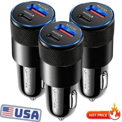 PD USB-C Fast Charging Car Charger Adapter For iPhone 16 15 14 13 12 11 Samsung - Image 1 of 4