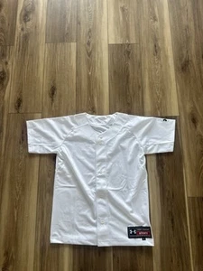 Under Armour kids classic 2 button baseball jersey size youth large  - Picture 1 of 4
