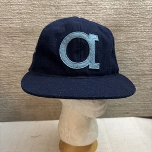 RARE Vintage ANON. Ebbets Field Flannels Blue Baseball Cap Hat Adult 7 3/8 USA - Picture 1 of 9