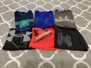 Under Armour Boys Medium Lot of 6, 3 Shorts, 3 Shirts EUC - Picture 1 of 17