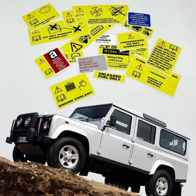 Landrover Defender Restoration Warning Caution Engine Sticker Label - Image 1 of 2