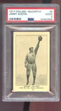 1917 Collins-McCarthy Candy Co E135 #8 Jimmy Austin PSA 2 Graded Baseball Card