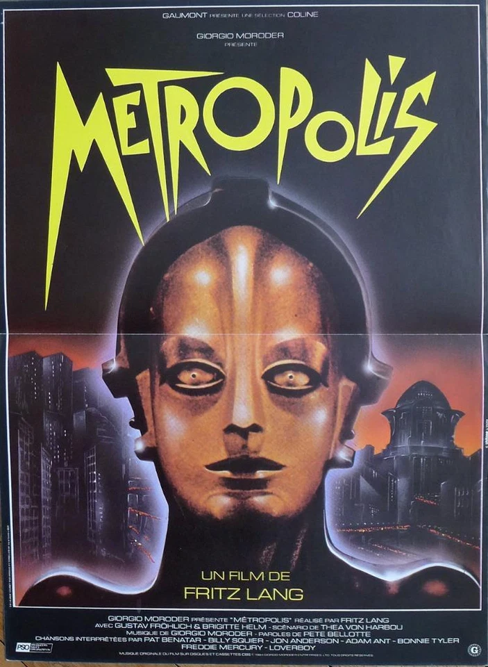 METROPOLIS - FRITZ LANG / ROBOT - 80'S REISSUE STYLE A MOVIE POSTER - Bild 1 von 1