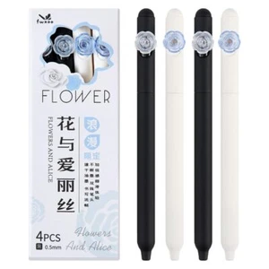 Creative cute Pens flowers pens Gel Ink Pens Quick Dry Black Ink 0.5mm Fine P... - Picture 1 of 6