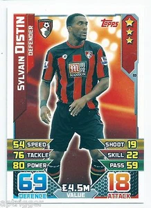 2015 / 2016 EPL Match Attax Base Card (8) Sylvain DISTIN AFC Bournemouth - Picture 1 of 1