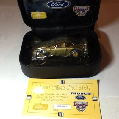RACING CHAMPIONS 50 ANNIVERSARY 24 KARAT FORD 1/64 in LEATHER CASE - Image 1 of 4