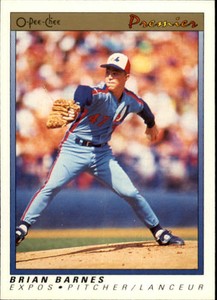 1991 OPC O-Pee-Chee Premier Baseball #4 Brian Barnes Montreal Expos