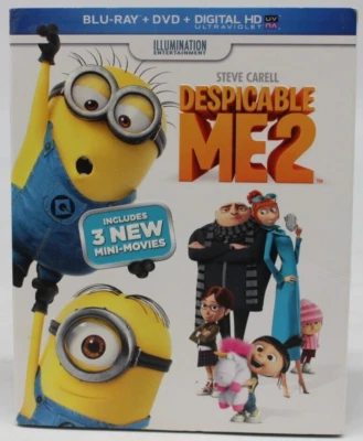 Despicable Me 2 Blu Ray + DVD Set Steve Carell No Digital Code 2013 Comedy - Image 1 of 4