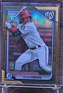 2024 Bowman Chrome BCP-23 1st Bowman Dylan Crews True Gold Refractor 21/50 - Picture 1 of 3