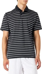 NWT Under Armour Mens Golf Polo Shirt XL Loose Fit Black Striped 1342082 - Picture 1 of 3