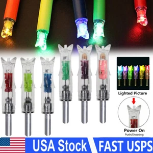 6PCS Automatic LED Multi-Color Arrows Lighted Nocks ID 7.62mm Arrow Nock Tail - Picture 1 of 10