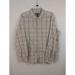 Patagonia Worn Wear M's Gallegos Long Sleeve Shirt Ivory Men's Size XL - Picture 1 of 16