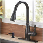 Single Handle High Arc Kitchen Sink Faucet with Pull Down Sprayer Soap Dispenser