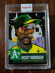  Rickey Henderson baseball card 2021 Topps Project 70 by Pose Oakland Athletics 
