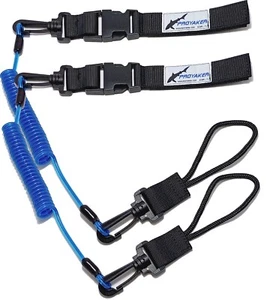 PROYAKER Set of 2 Universal Fishing Rod Leash for Boats or Kayaks Quick Release - Picture 1 of 7