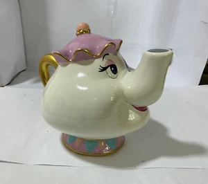 Disney Mrs. Potts Beauty & The Beast Ceramic Teapot Moneybox New UnBoxed - Picture 1 of 11